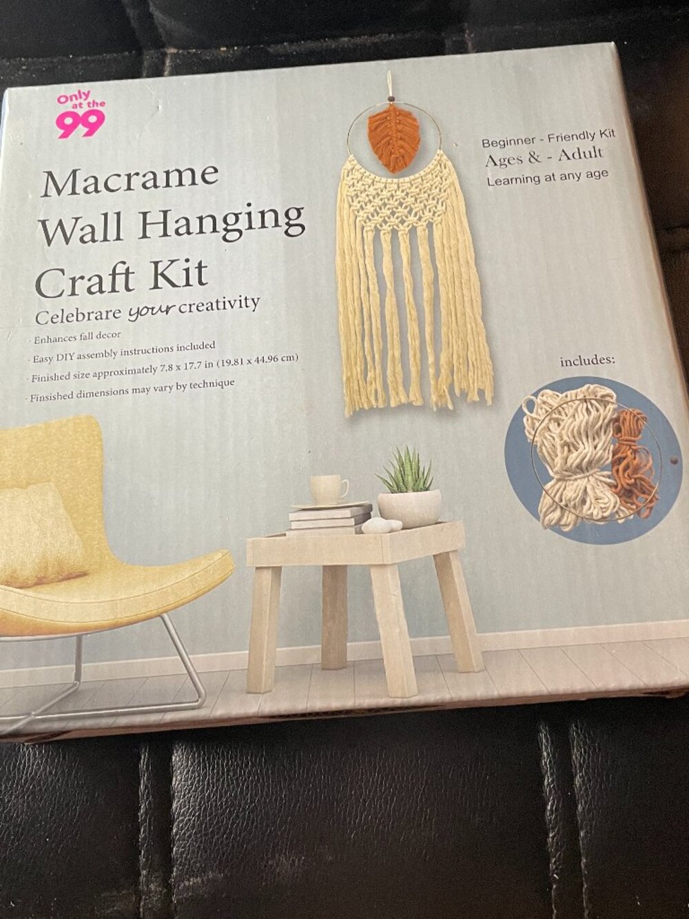 Macrame Wall Hanging Craft Kit-NWT